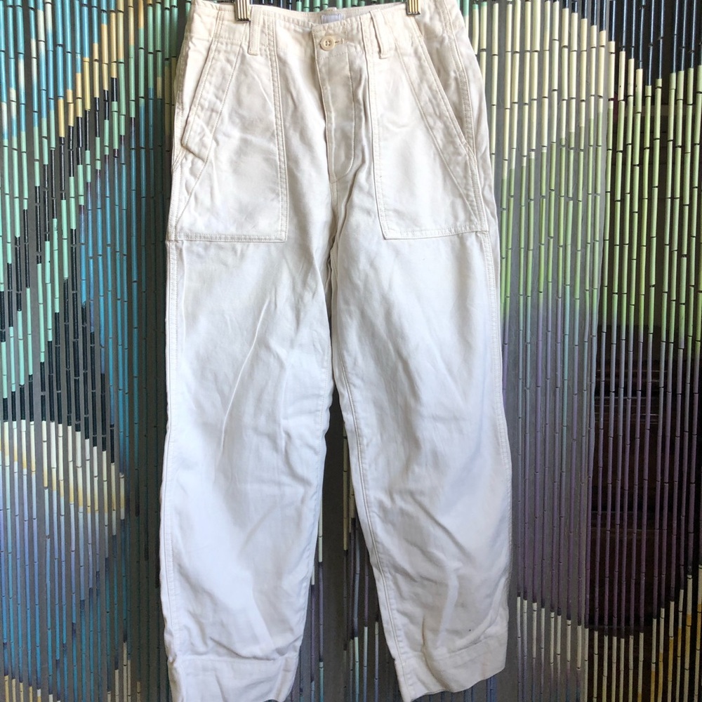 Gap Cropped White Pants